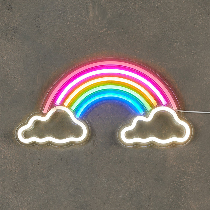 Neon Light Rainbow - Multicoloured (L39xW20xH5cm)