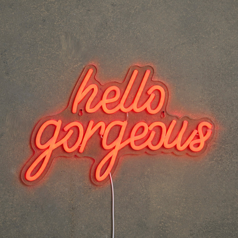 Neon Light GORGEOUS - Red (L50xW28xH5cm)