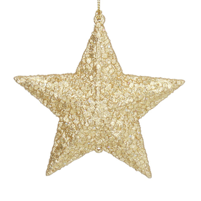 Gold glitter acrylic star Christmas decoration – Gisela Graham
