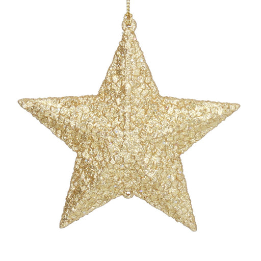 Gold glitter acrylic star Christmas decoration – Gisela Graham