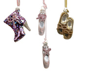 Glass Christmas Decoration Shoe Multi 5 cm – 3 Assorted Designs