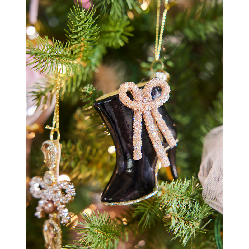 Glass Christmas Decoration Shoe Multi 5 cm – 3 Assorted Designs – additional view