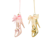 Glass Christmas Decoration High Heel Shoe 12 cm – 2 Assorted Colours