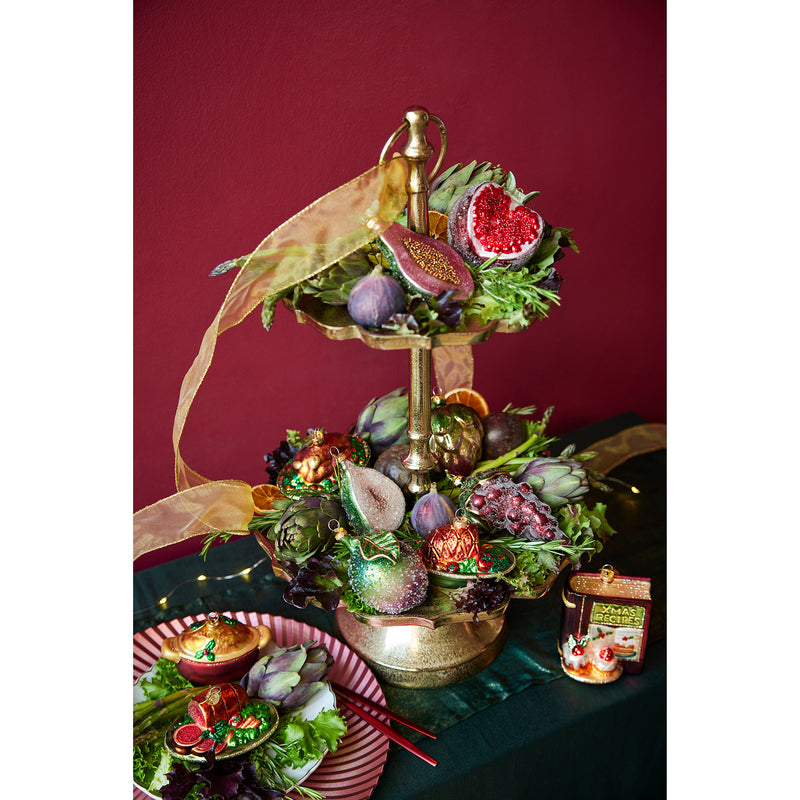 Glass Christmas Decoration Pot 10.5 cm – 2 Assorted Designs
