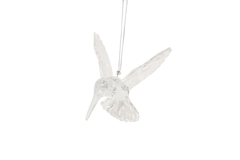 Clear acrylic hummingbird Christmas decoration – Gisela Graham