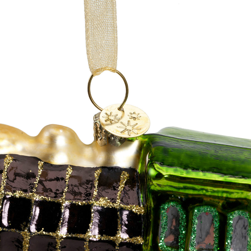 Glass Christmas Decoration Train 10.5 cm – 2 Assorted Colours