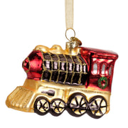 Glass Christmas Decoration Train 10.5 cm – 2 Assorted Colours