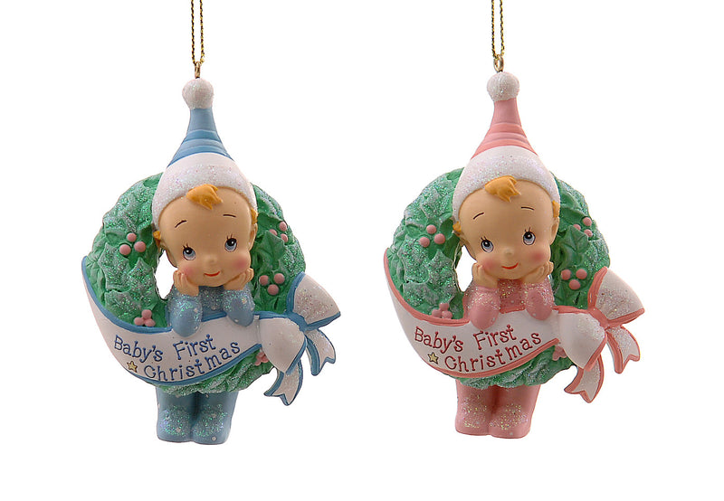 Christmas Hanging Deocration Babys 1st Christmas 10cm Boy or Girl (Sold Individually)