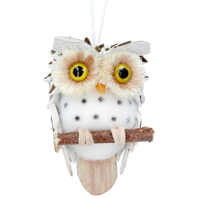 Christmas Decoration Woodland Owl Natural Cone 7cm