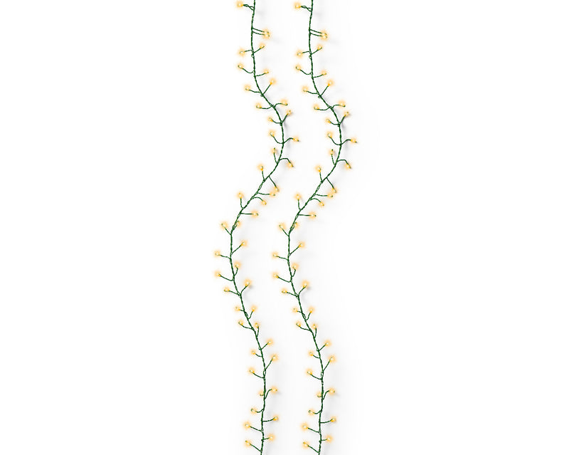 Lumineo Compact Twinkle 1440 Micro Wire Classic Warm White Christmas Lights With Green Cable 18m
