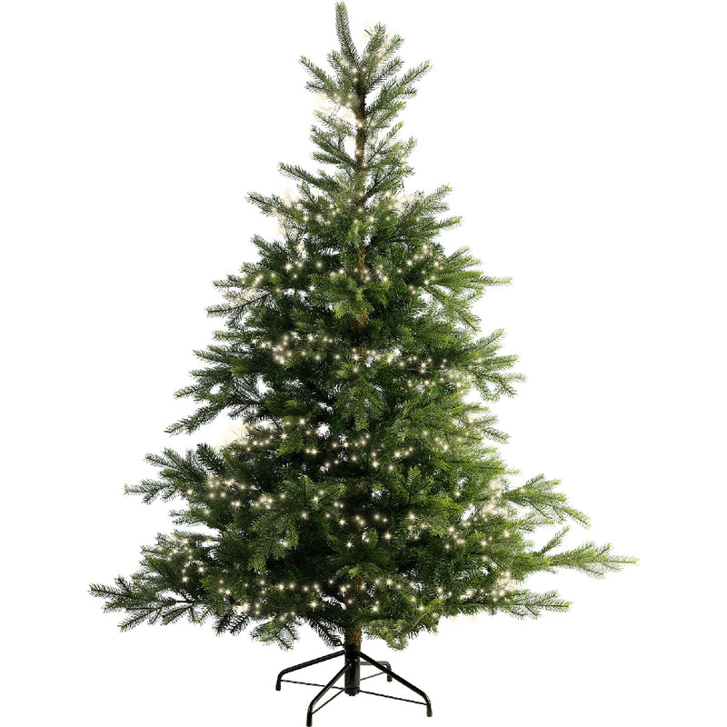 Lumineo Compact Twinkle 1440 Micro Wire Warm White Christmas Lights With Green Cable 18m