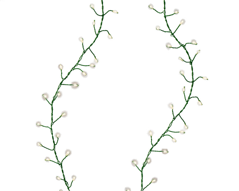 Lumineo Compact Twinkle 1440 Micro Wire Warm White Christmas Lights With Green Cable 18m