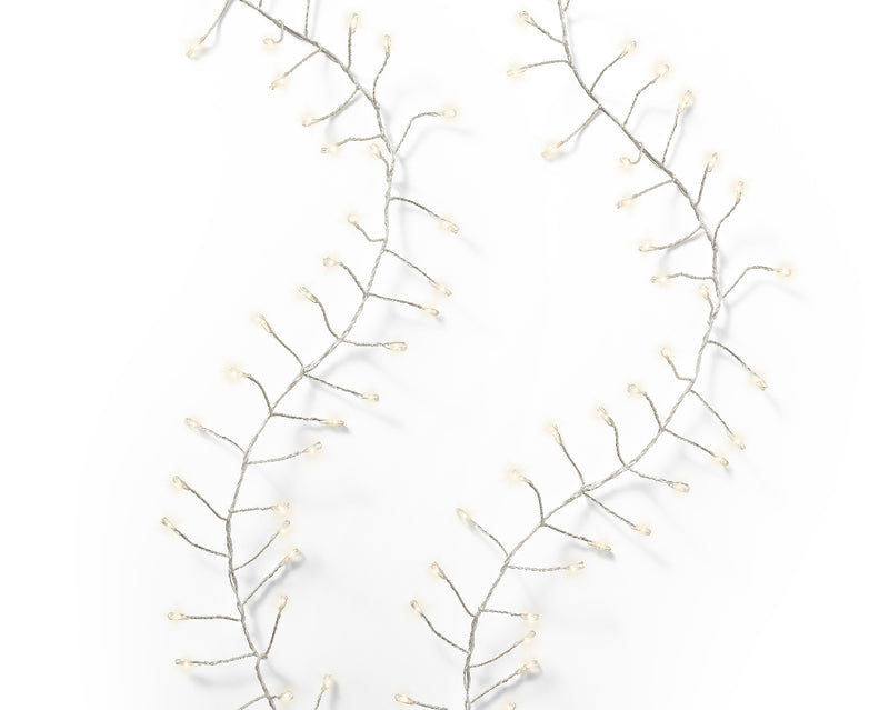 Lumineo Compact Twinkle 1440 Micro Wire Warm White Christmas Lights With Silver Cable 18m