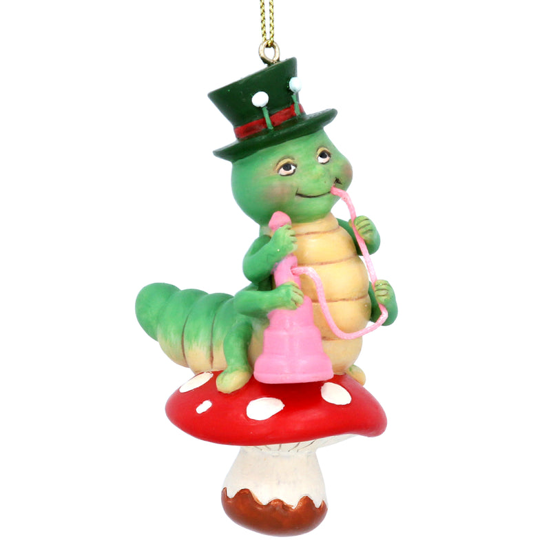Caterpillar with pipe resin hanging Christmas decoration – Gisela Graham