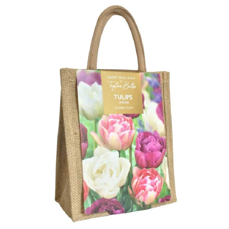 Double Tulip Jute Gift Bag