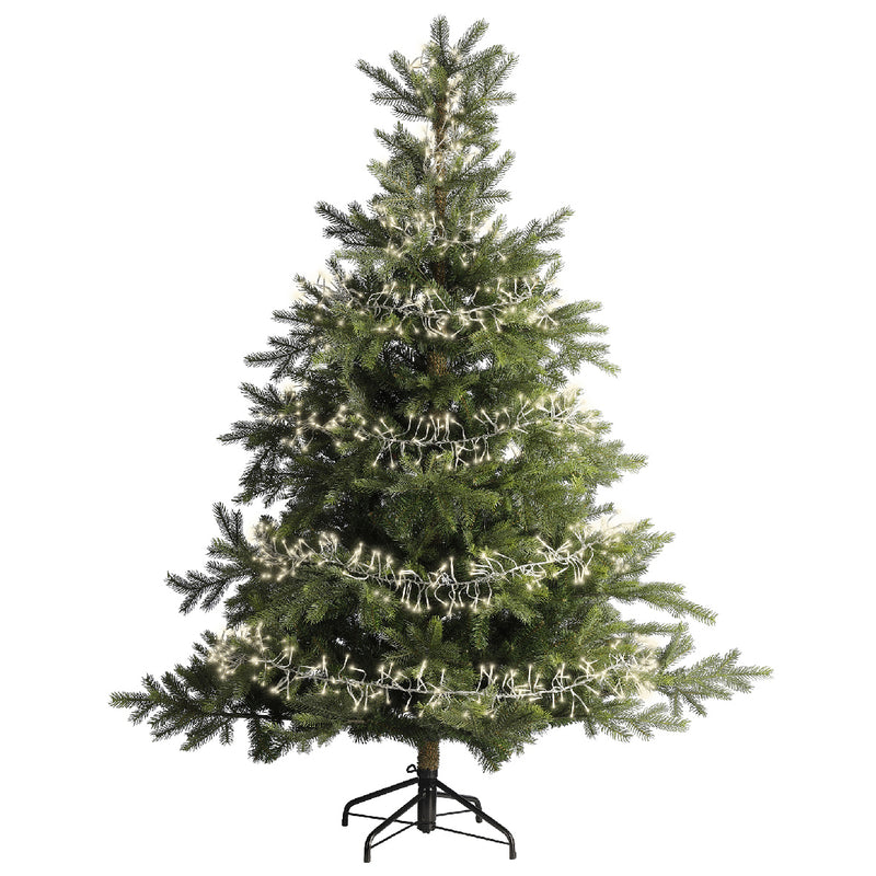 Lumineo Cluster Twinkle 1512 Warm White Christmas Lights Green Cable 14m