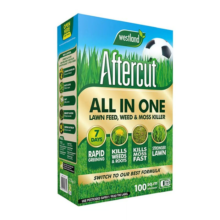 Westland Aftercut All In One Lawn Feed, Weed & Moss Killer 100sqm