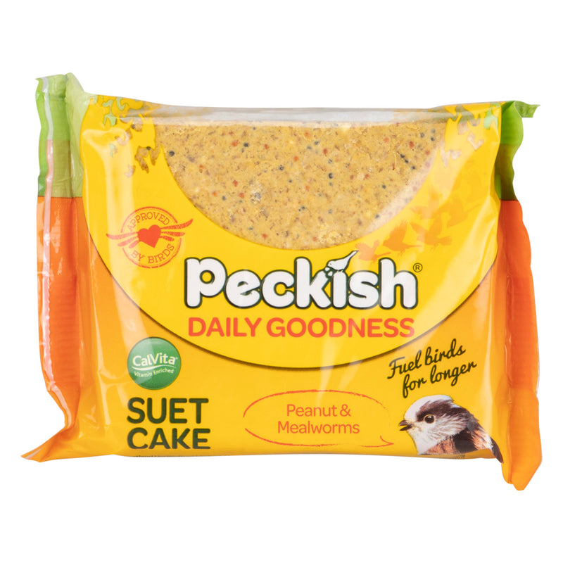 Peckish Daily Goodness Peanut & Mealworm Suet Cake 300g — product pack