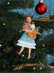 Dorothy in blue dress resin Christmas decoration, alternate view – Gisela Graham