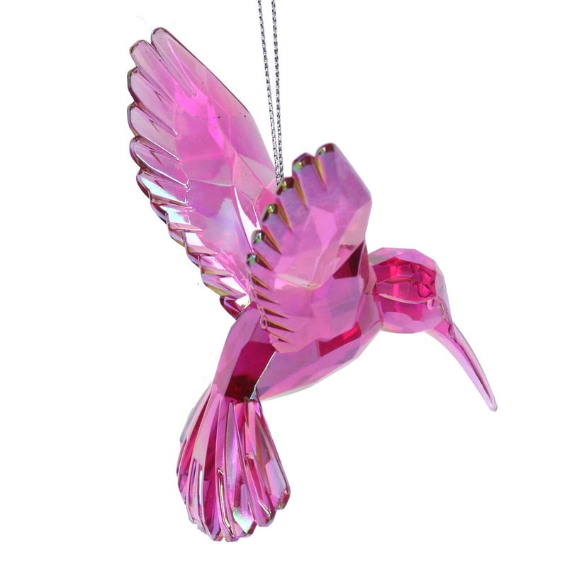 Fuchsia acrylic hummingbird Christmas decoration – Gisela Graham
