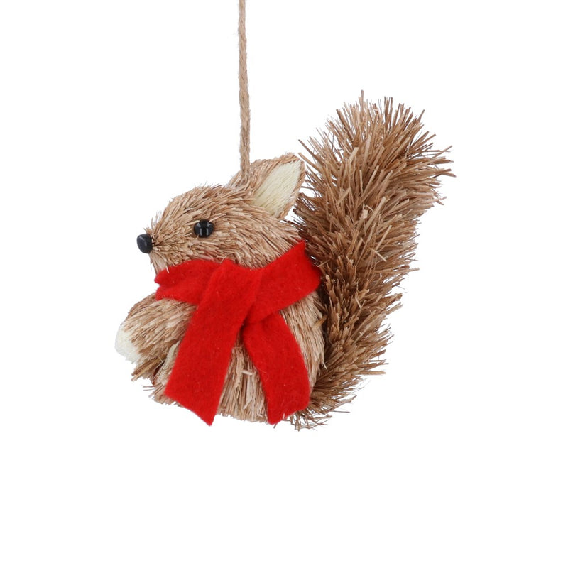 Bristle squirrel with red scarf Christmas decoration – Gisela Graham