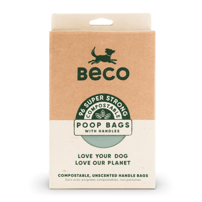 Beco 96 Compostable Poop Bags W/ Handles (33 x 18 cm)