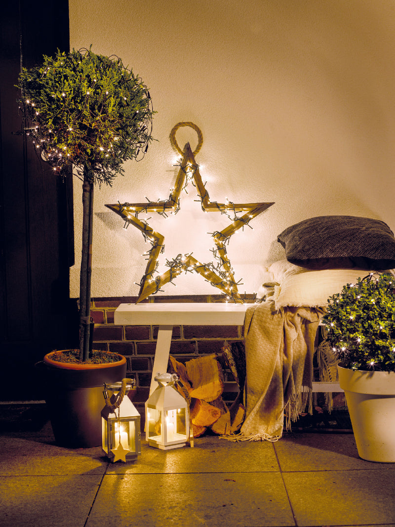 2000 Lumineo Compact Twinkle Warm White Christmas Lights With Green Cable 45m