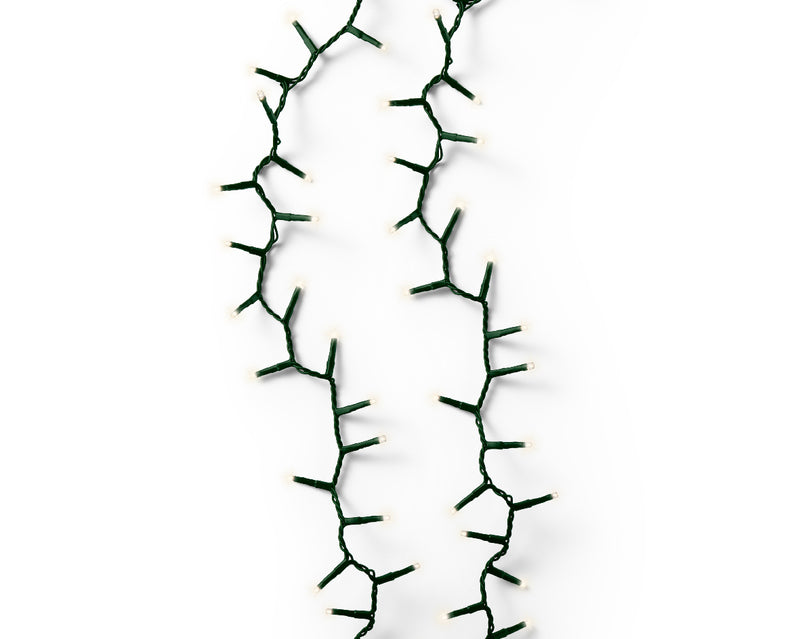 2000 Lumineo Compact Twinkle Warm White Christmas Lights With Green Cable 45m