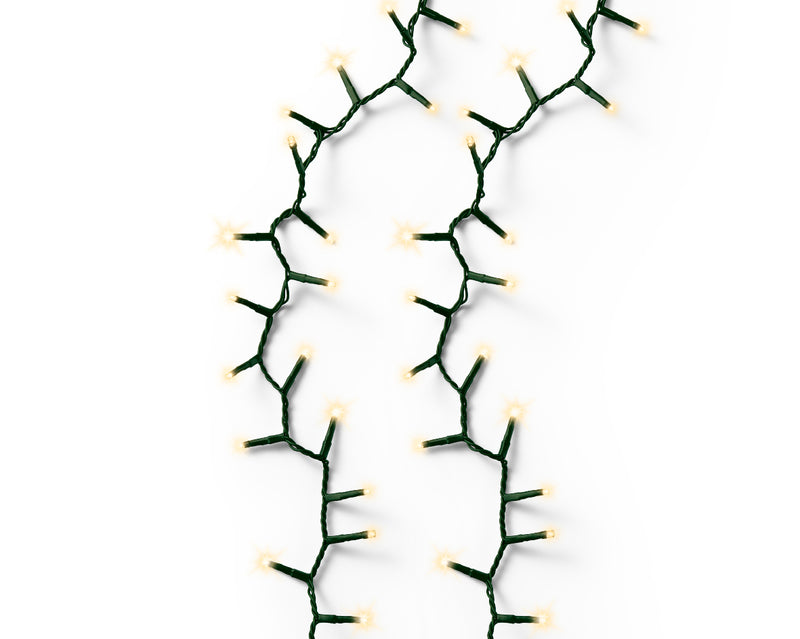 2000 Lumineo Compact Twinkle Soft Gold Christmas LIghts With Green Cable 45m
