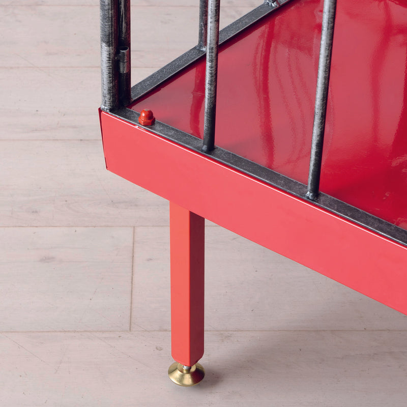 Christmas Train Iron Powder Coated Red (L 225 x W 165 x H 165cm)