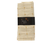 Tablecloth Brown 140 × 180 cm with Gold Lurex Stitching