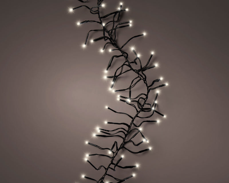 Lumineo Cluster Twinkle  2040 Warm White Christmas Lights Green Cable 19m
