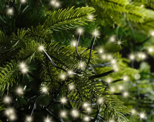 Lumineo Cluster Twinkle  2040 Warm White Christmas Lights Green Cable 19m