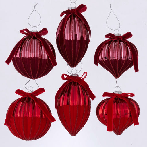Roga Glass Christmas Baubles - Assorted