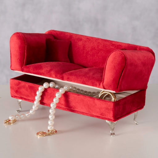 Red Sofa Jewellery Box 13 cm