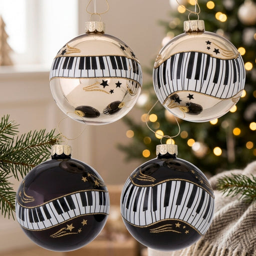 Klavia Glass Christmas Baubles - Assorted