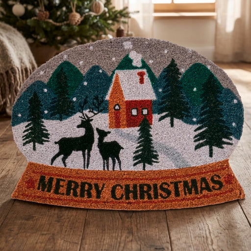Snow Globe Christmas Doormat