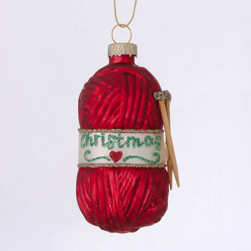 Woolly Glass Christmas Hangers - Assorted