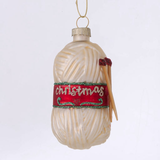 Woolly Glass Christmas Hangers - Assorted