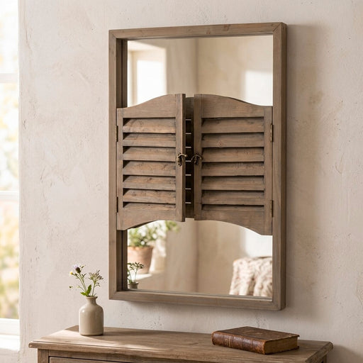 Saloon Fir Wood Wall Mirror