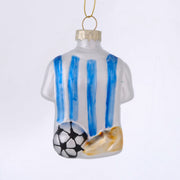 Football Glass Christmas Hangers - Assorted