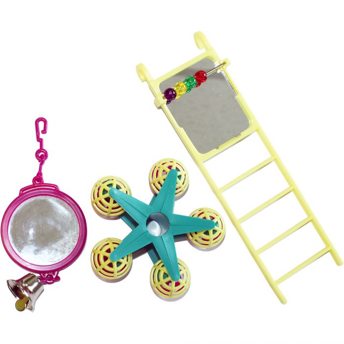 Bird Toy Multipack Mirror/Ladder/Carousel