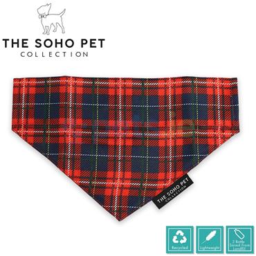 Ancol Soho Reversable Bandana Tartan & Star Patterned (2 Pack)