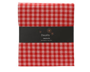 Tablecloth Red Check 140 × 240 cm with Lurex