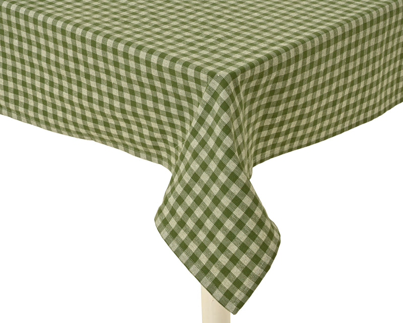 Rectangular Tablecloth 140 × 240 cm Green Check with Lurex