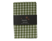 Table Runner Green Check 30 × 150 cm Cotton with Lurex