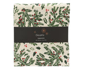Tablecloth Rectangular 140 × 240 cm White with Mistletoe and Holly