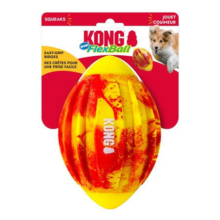 KONG Flexball Sport Football Medium – detail and use view 3
