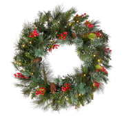 Wintry Pine Christmas wreath foliage detail