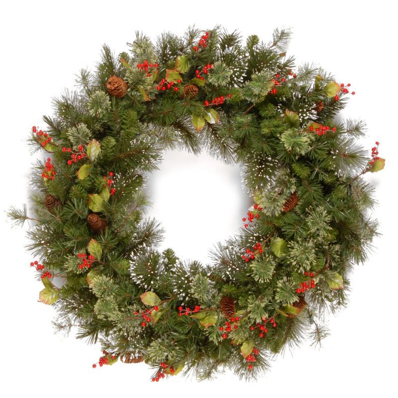 24 Inch Wintry Pine artificial Christmas wreath